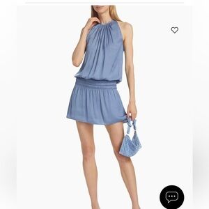 Ramy Brook Paris Sleeveless Midi Dress Steel Blue Size XS